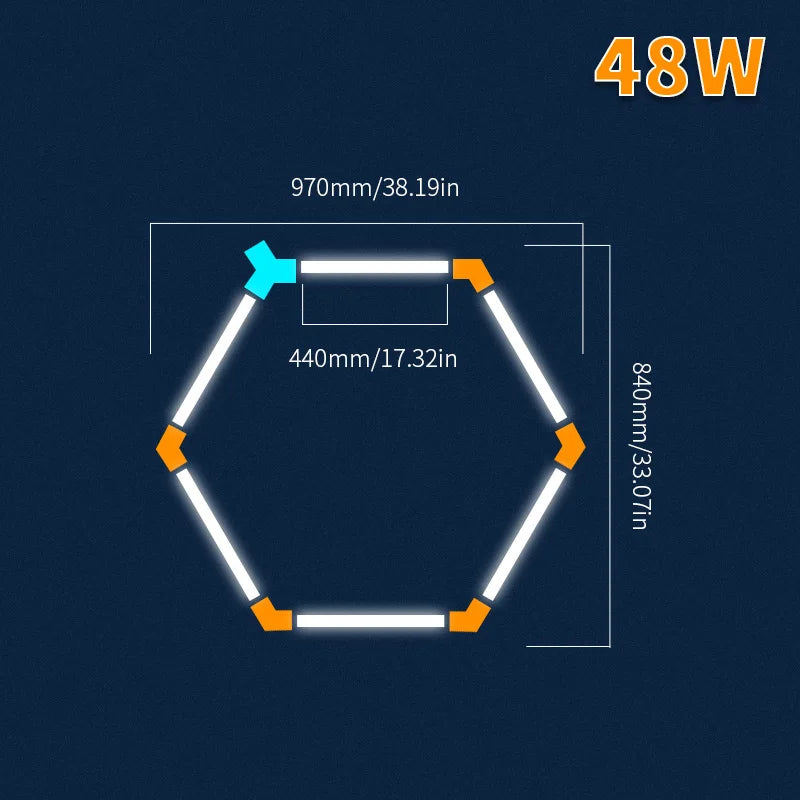 Hexagon LED Deckenbeleuchtung
