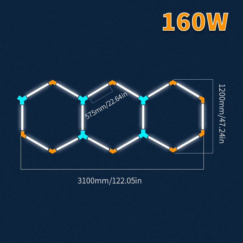 Hexagon LED Deckenbeleuchtung