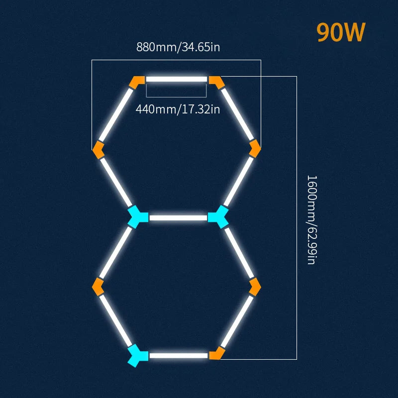 Hexagon LED Deckenbeleuchtung
