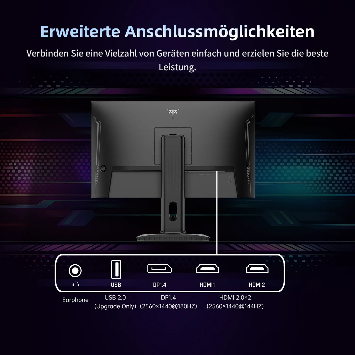24" QHD Gaming-Monitor 180Hz mit HDR400 & Fast IPS