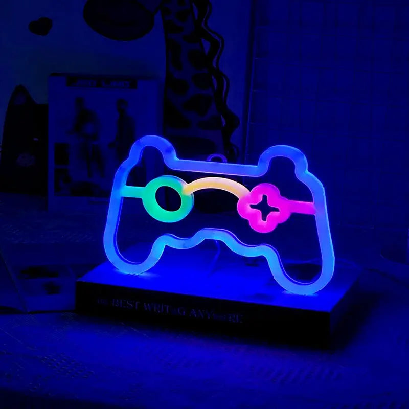LED Neon Gamepad Wandlicht