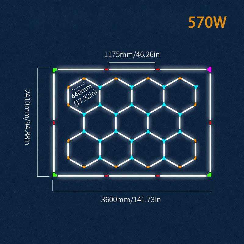 Hexagon LED Deckenbeleuchtung