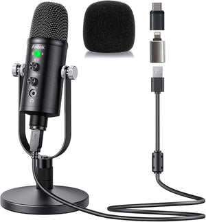 USB Kondensatormikrofon mit Mute-Taste & Rauschunterdrückung
