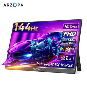 16,1" Tragbarer Gaming-Monitor QHD 144Hz mit USB-C & HDMI