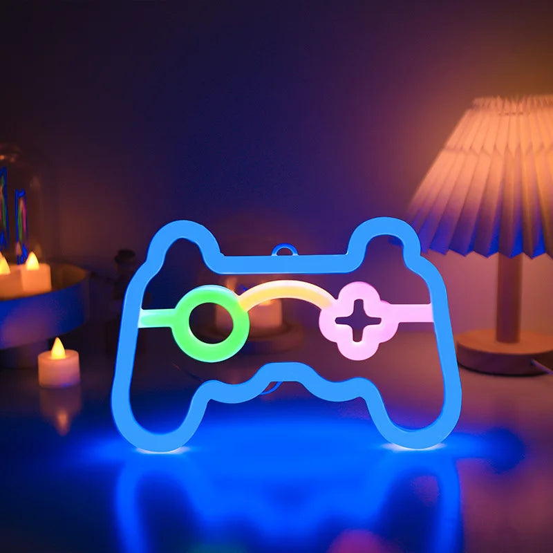 LED Neon Gamepad Wandlicht