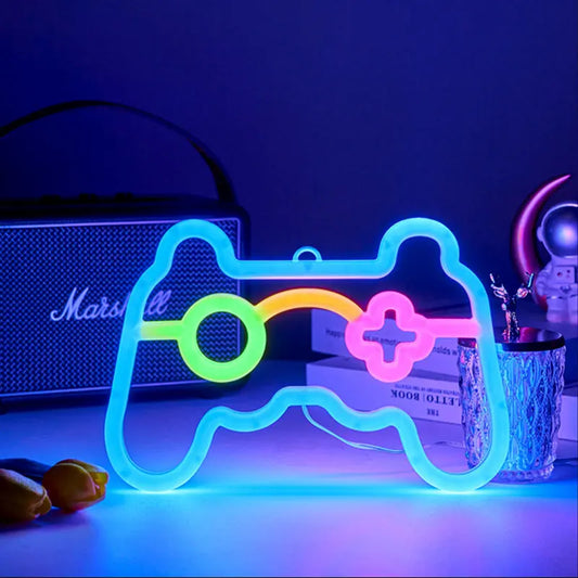 LED Neon Gamepad Wandlicht
