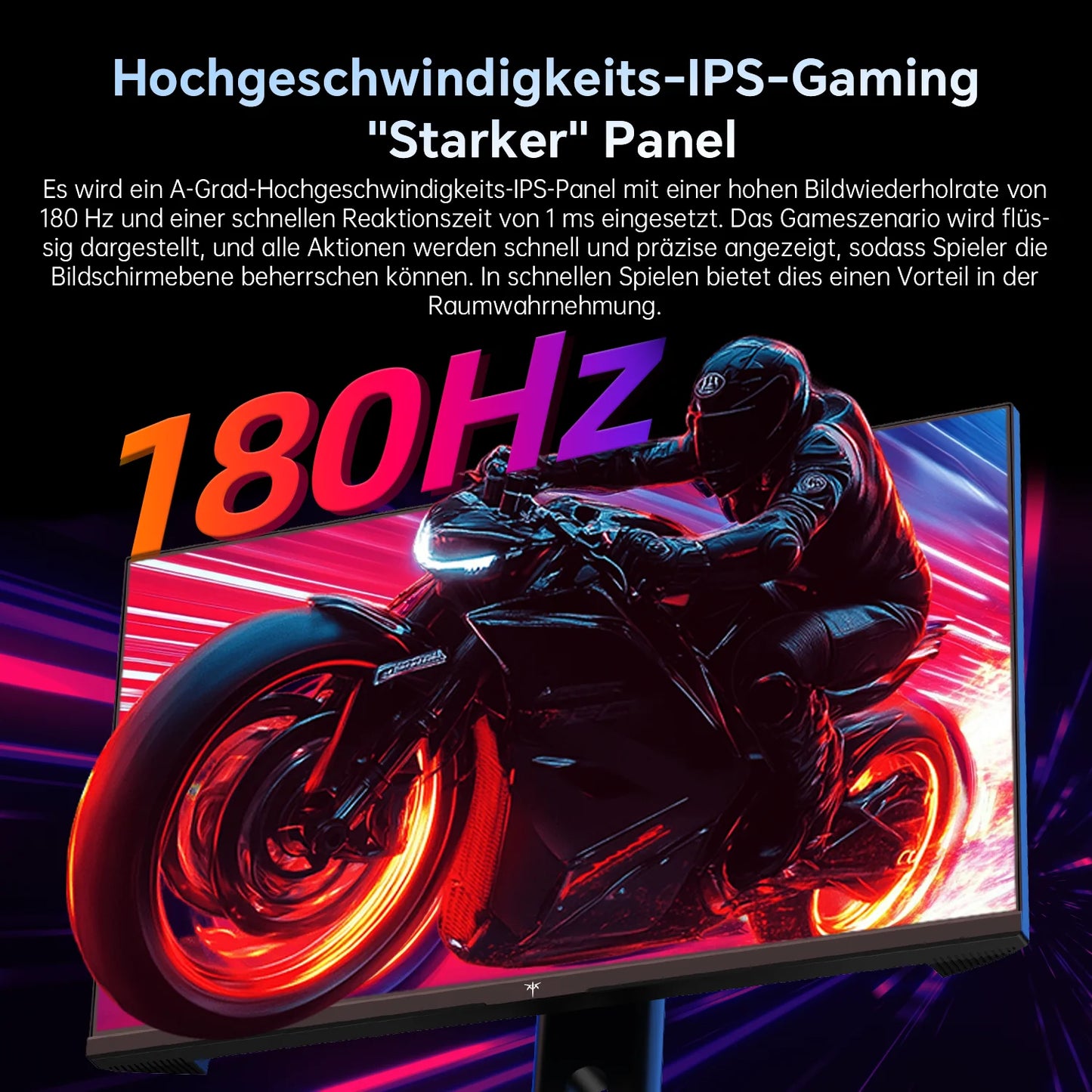 24" QHD Gaming-Monitor 180Hz mit HDR400 & Fast IPS