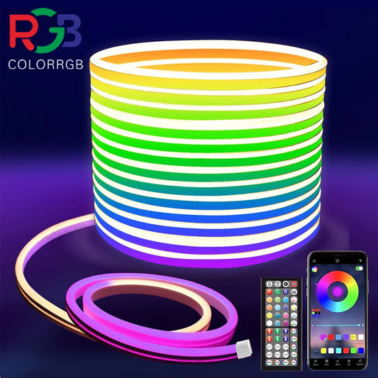 Flexible RGB Neon LED Seillichter mit App- & Fernbedienungssteuerung